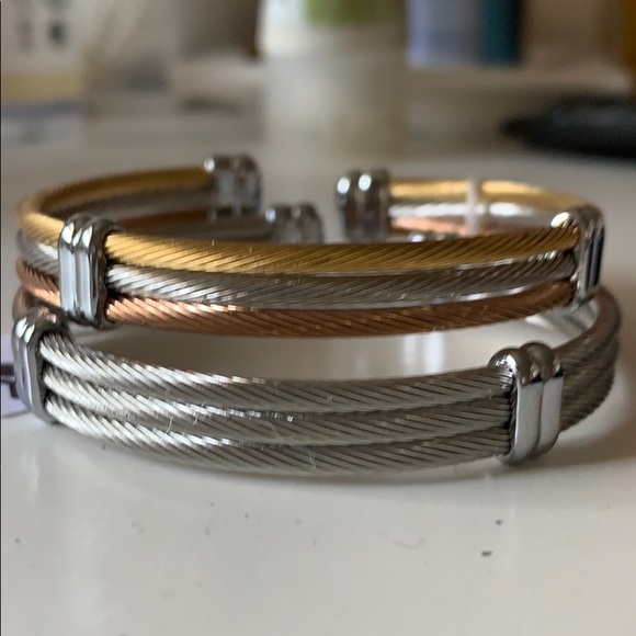 *HOT ITEM* Steel wire tri band cuff - Picture 3 of 6
